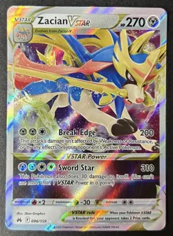 Zacian VSTAR 096/159 Crown Zenith Ultra Rare Holo Pokemon TCG Card NM - Image 1