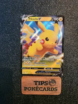 Pikachu V SWSH061 Black Star Promo Mint Pokemon Card - Image 1