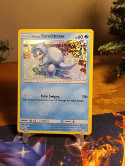Alolan Sandshrew Pokemon Card Holo 4/12 Mcdonalds Promo 2019 - Image 1