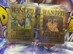 EustassKid & King✨One Piece Wanted Poster Gold Card Collectible✨ - Image 1