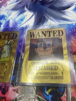 EustassKid & King✨One Piece Wanted Poster Gold Card Collectible✨ - Image 3