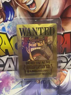 Eustass Captain Kid✨One Piece Wanted Poster Gold Card Collectible✨ - Image 1