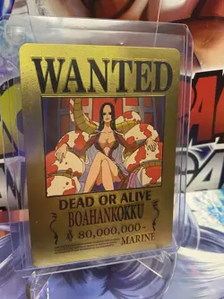 Boa Hancock✨One Piece Most Wanted Poster Gold Card Collectible✨ - Image 1