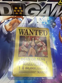 Boa Hancock✨One Piece Most Wanted Poster Gold Card Collectible✨ - Image 3