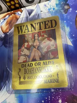 Boa Hancock✨One Piece Most Wanted Poster Gold Card Collectible✨ - Image 5