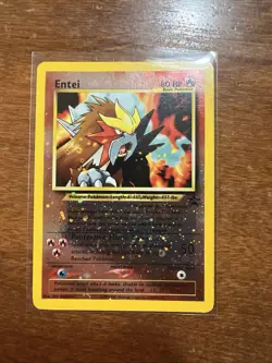 Promo Pokemon TCG Card ENTEI #34 WOTC Black Star Reverse Holo Foil Rare - Image 1