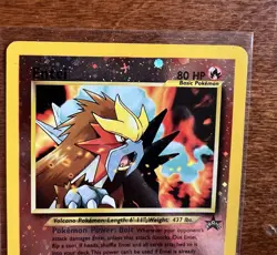 Promo Pokemon TCG Card ENTEI #34 WOTC Black Star Reverse Holo Foil Rare - Image 2