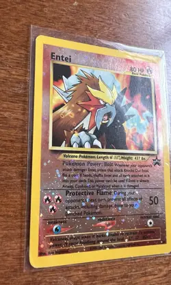 Promo Pokemon TCG Card ENTEI #34 WOTC Black Star Reverse Holo Foil Rare - Image 3