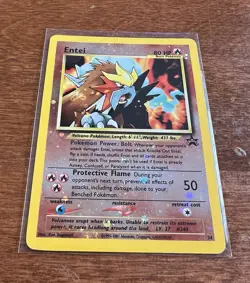 Promo Pokemon TCG Card ENTEI #34 WOTC Black Star Reverse Holo Foil Rare - Image 4
