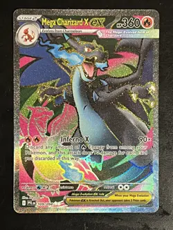 Mega Charizard X EX 109/094 Pokemon Phantasmal Flames Full Art Card NM - Image 1