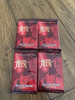 Star Wars Young Jedi Menace of the Darth Maul Card Game 11 Card Booster (4) Pack - Image 1