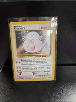 Chansey German Chaneira 3/102 Pokemon Base Set Holo Rare Card LP - Image 1