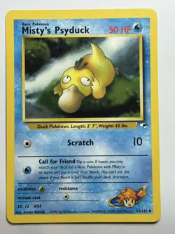 Misty's Psyduck Gym Heroes 054/132 MP-LP Pokemon Card - Image 1