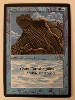 Magic the Gathering MTG Arabian Nights Giant Tortoise Dark NM (Beta Bob) - Image 1