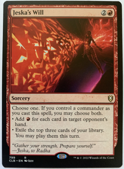 MTG Jeska's Will Baldur's Gate Commander Deck CLB 799 NM - Image 1