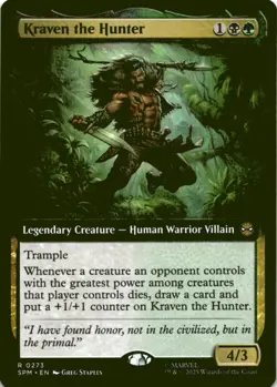 MTG Kraven the Hunter (Extended Art) Normal NM Marvel's Spider-Man Magic 273 - Image 1