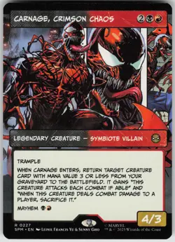 MTG Carnage, Crimson Chaos (Borderless) Normal NM Marvel's Spider-Man Magic 227 - Image 1