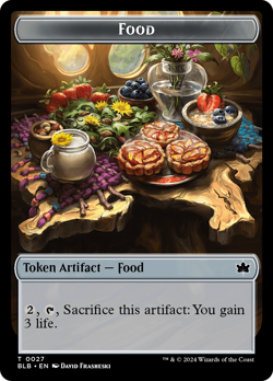 x4 Food TBLB Bloomburrow MTG 27 TOKEN M/NM 4x - Image 1