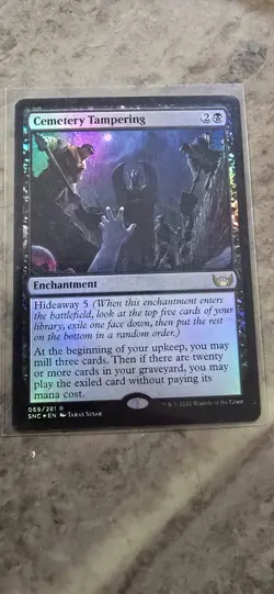 Cemetery Tampering Streets of New Capenna Foil Enchantment Rare MTG - Image 1