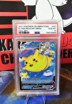 2021 Pokemon Celebrations Flying Pikachu VMAX Full Art #007 ✨PSA 10✨ - Image 1