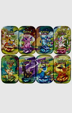 Pokemon TCG Scarlet & Violet Prismatic Evolutions Mini Tin X 8 New Sealed - Image 3