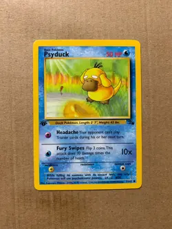 1st Edition Psyduck 53/62 Fossil Set - Common Pokemon Card - NM/Mint - Image 1