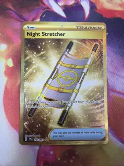 Night Stretcher 251/191 NM/M SSP EN Sv08 Surging Sparks Secret Gold Item Pokemon - Image 1