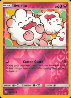 Pokemon - Swirlix #153/236 - SM - Cosmic Eclipse Reverse Holo - Image 1