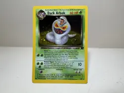 Pokemon Dark Arbok TCG 2/82 Holo Unlimited Team Rocket NM w/ SWIRL - Image 1