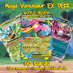 Stylized Mega Venusaur TCG Deck | Competitive Tournament Ready | Pokemon Decks - Image 1