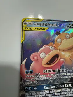 Pokemon Sun and Moon Unified Minds Slowpoke Psyduck GX Tag Team 35/236 Creased - Image 5