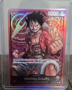 Monkey.D.Luffy Leader Foil Pre-Errata - NM - One Piece TCG - ST01-001 - English - Image 1