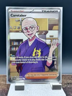 Caretaker 203/167 Full Art NM/M Twilight Masquerade Pokemon Card - Image 1