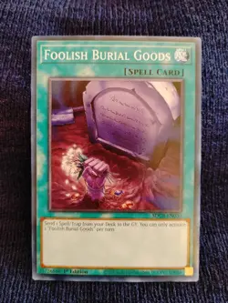 Yugioh Foolish Burial Goods (Spell Card) 1ST Edition SDCB-EN030 Mint - Image 1