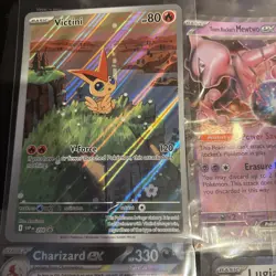 Pokemon TCG Jumbo Sized Card Bundle, NM/N - Victini ,Charizard ,Mewtwo ,Darkrai - Image 2