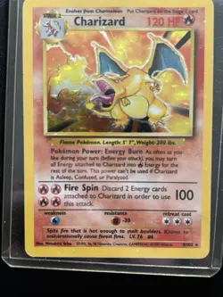 Pokemon 1999 Charizard Original Base Set Holo Card 4/102 - Image 1