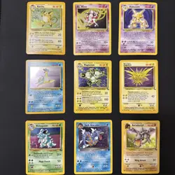 Pokemon Bulk Wotc 9 Card Vintage Lot HOLO Unlimited Fossil Jungle LP-MP - Image 1