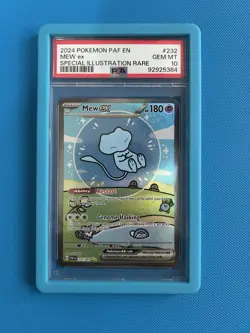Pokemon Mew EX TCG Card 232/091 Paldean Fates Sir PSA10 Bubble Mew, UK - Image 1