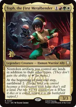 Toph, the First Metalbender - Prerelease Cards (PRE) Foil Promo PTLA #247s MINT - Image 1