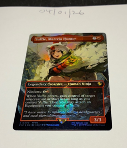 Magic the Gathering MTG Yuffie, Materia Hunter x1 Chocobo Track FOIL Card NM/M - Image 1