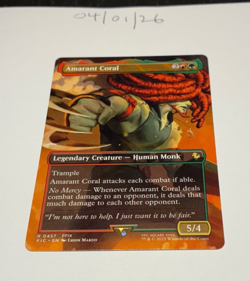 Magic the Gathering MTG Amarant Coral x1 Borderless Card NM/M - Image 1