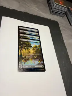 Magic the Gathering MTG Swamp Full Art x4 Land Chocobo Track FOIL Cards NM/M - Image 2
