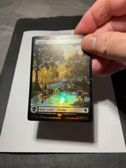 Magic the Gathering MTG Swamp Full Art x4 Land Chocobo Track FOIL Cards NM/M - Image 4