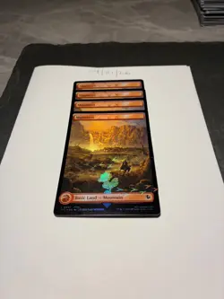 Magic the Gathering MTG Mountain Full Art x4 Land Chocobo Track FOIL Cards NM/M - Image 3