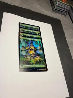 Magic the Gathering MTG Forest Full Art x4 Land Chocobo Track FOIL Cards NM/M - Image 2