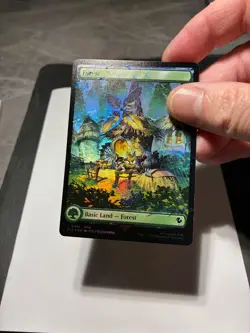 Magic the Gathering MTG Forest Full Art x4 Land Chocobo Track FOIL Cards NM/M - Image 4