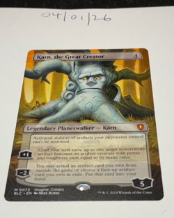 Magic the Gathering MTG Karn, the Great Creator x1 Mythic Borderless Card NM/M - Image 1