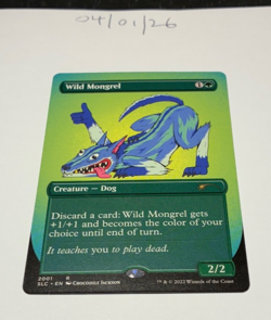 Magic the Gathering MTG Wild Mongrel x1 Borderless Card NM/M Secret Lair - Image 1