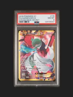 2016 POKEMON XY STEAM SIEGE SECRET #116 FULL ART/GARDEVOIR EX PSA 8 - Image 1