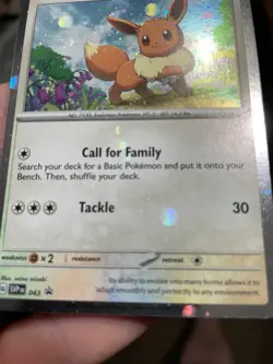Eevee SVP043 Pokemon Black Star Promo HD GALAXY SWIRL HEAVY HOLO BLEED ERROR2 - Image 3